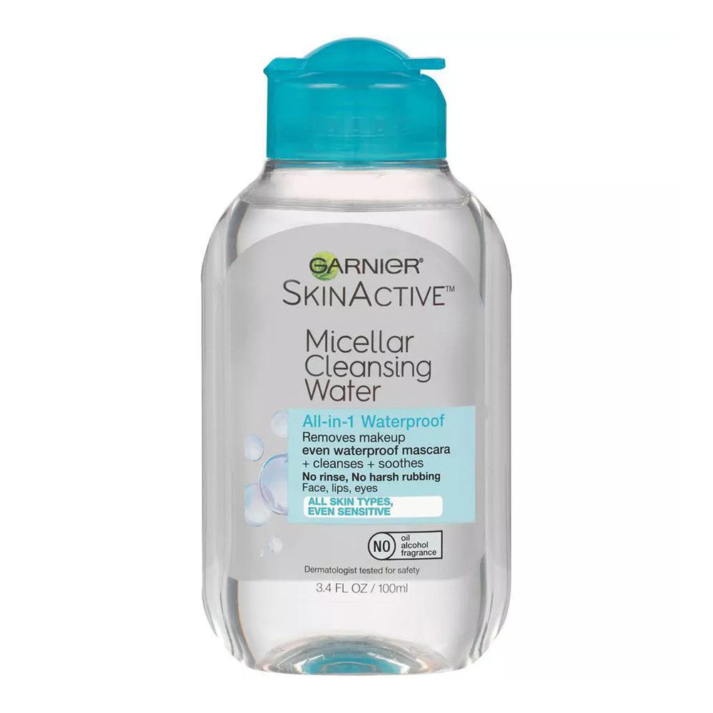 Garnier SkinActive Micellar Cleansing Water, For Waterproof Makeup, 3.4 Oz